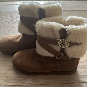 Guess suede and faux fur boots